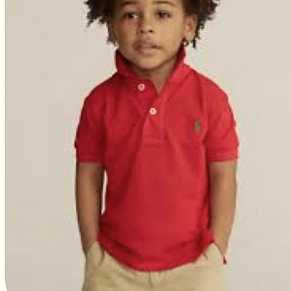 Ralph Lauren Cotton Pique Polo Amalfi Red Sz 3mo Infant